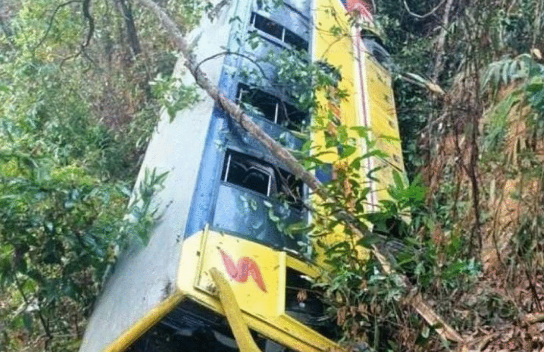 পর্যটকদের নিয়ে বাস খাদে, আহত ২০