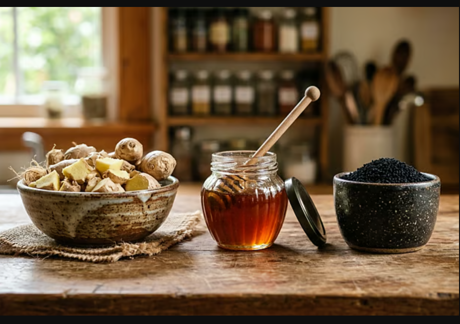 রোজ সকালে আদা, মধু ও কালিজিরা খাওয়ার উপকারিতা